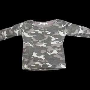 Little Mish Baby Boy 9M Grey Camo Thermal LS Shirt